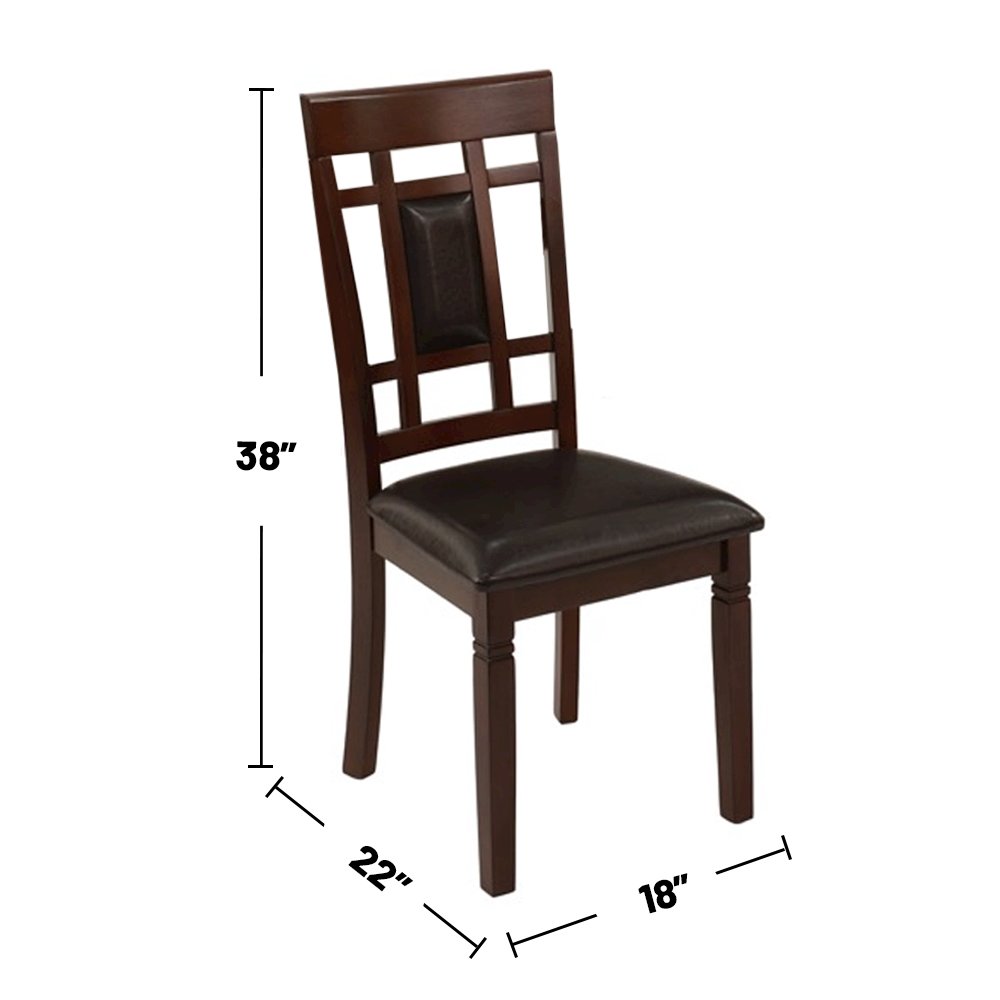 Galliano 7 Piece Espresso Finish Dining Set. Picture 4