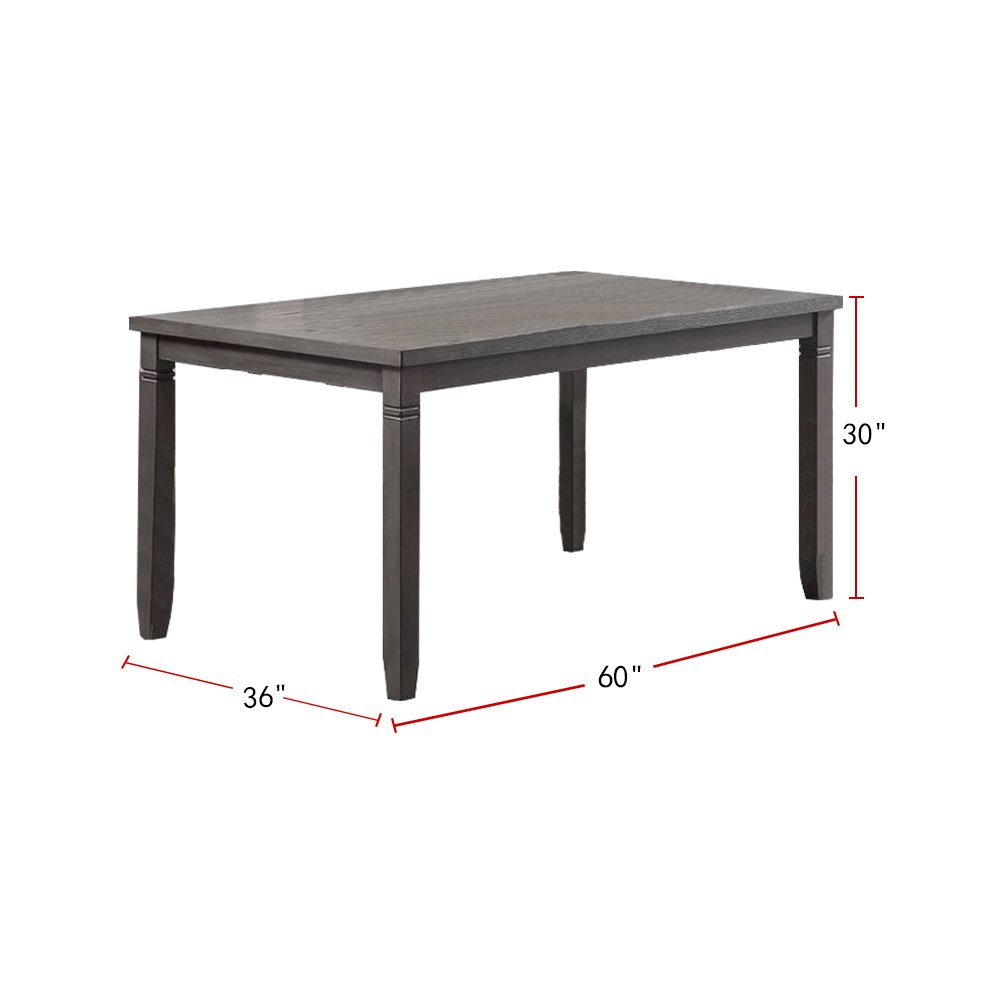 Dasher 6 Piece Wood Dining Set, Grey. Picture 3