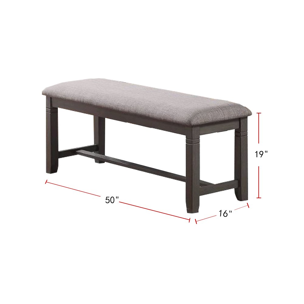 Dasher 6 Piece Wood Dining Set, Grey. Picture 5