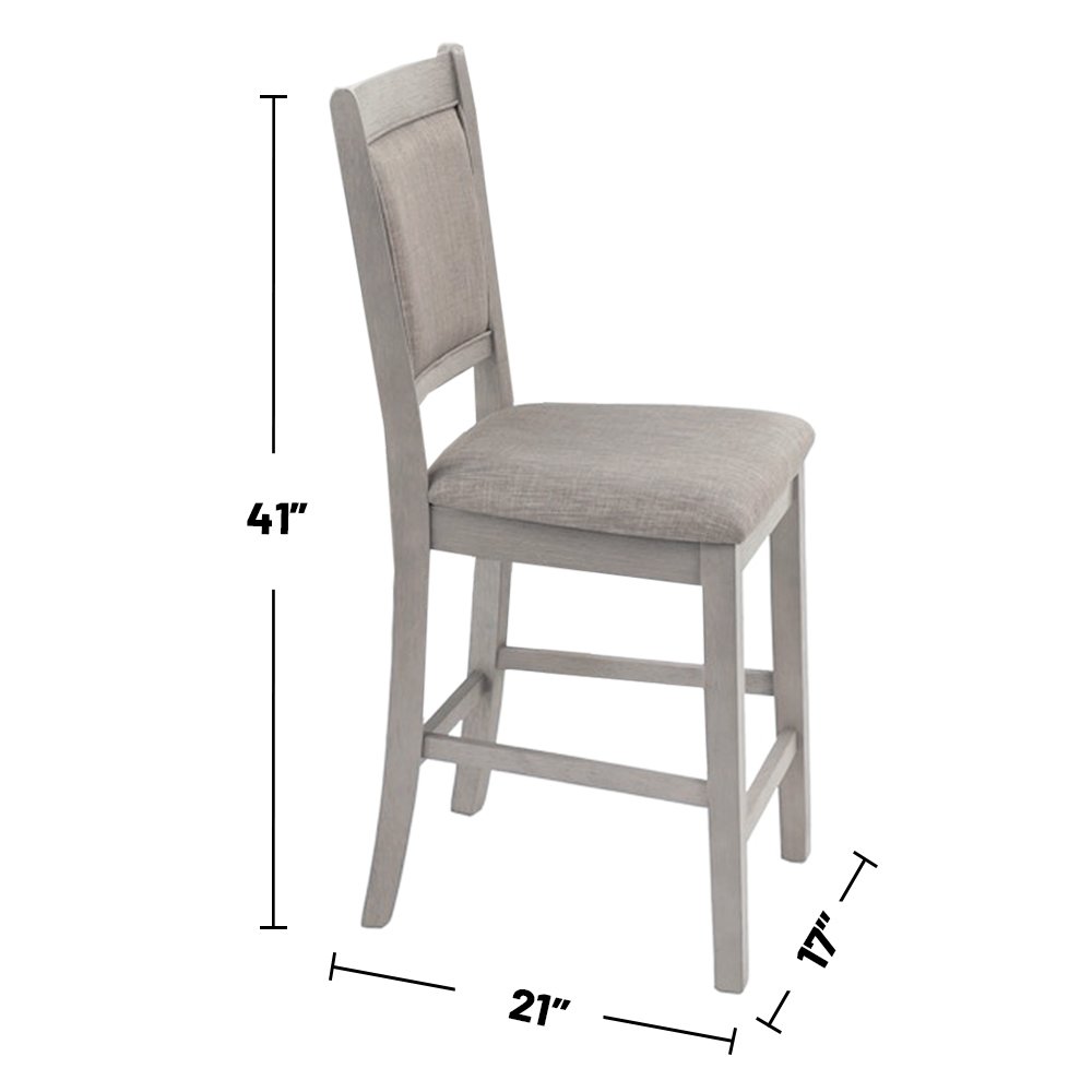 5 Piece Square Dining Set in Rustic Grey. Picture 4