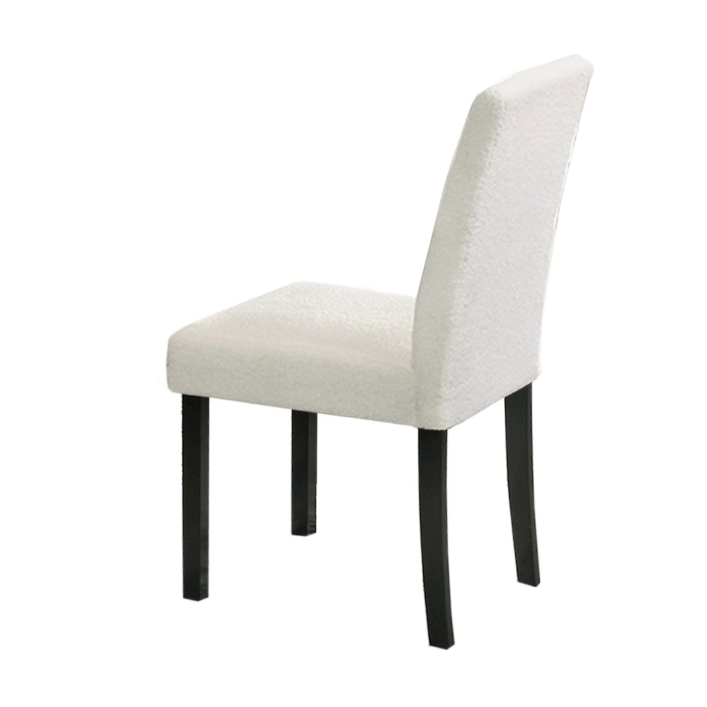 5 Piece Faux Marble Top Dining Set in White and Black. Picture 5