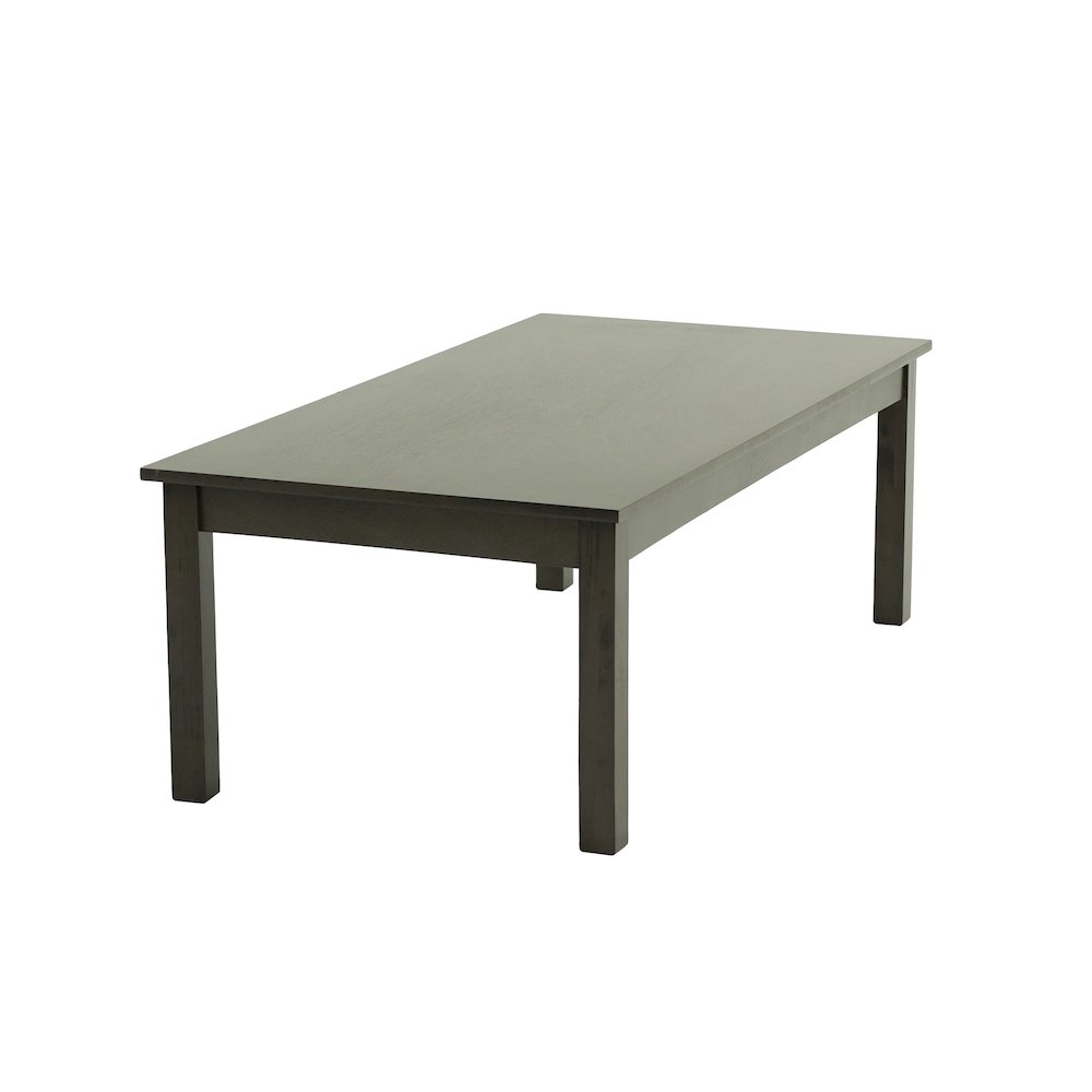 Pine Wood 3 Piece Coffee Table Set in Dark Grey. Picture 5