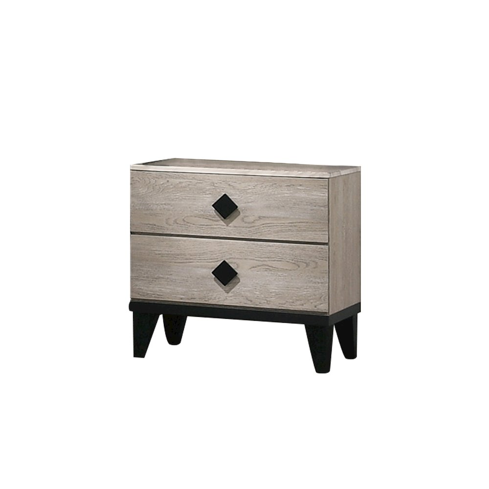 Smithson Nightstand With 2 Drawers Storage in Cream Finish. Picture 1