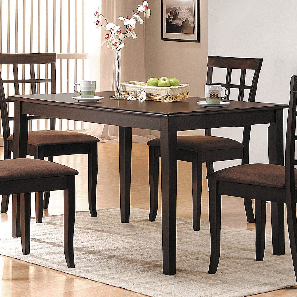 Rectangular Wooden Dining Table in Espresso Finish. Picture 2
