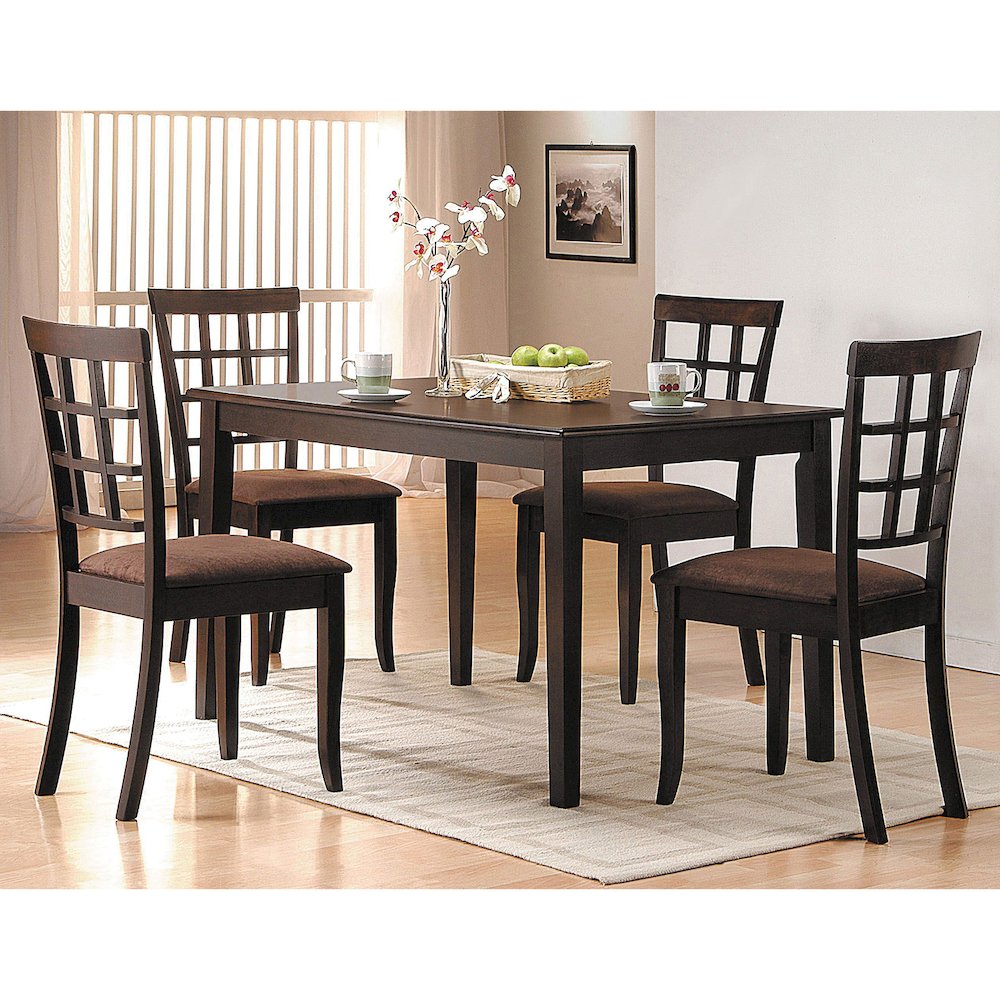 Rectangular Wooden Dining Table in Espresso Finish. Picture 5