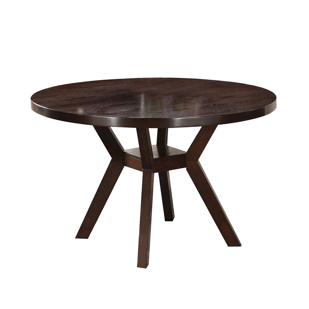 Round Dining Table in Espresso. Picture 1