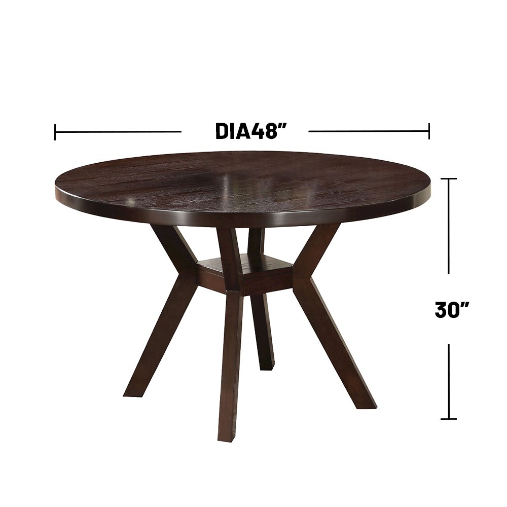 Round Dining Table in Espresso. Picture 3