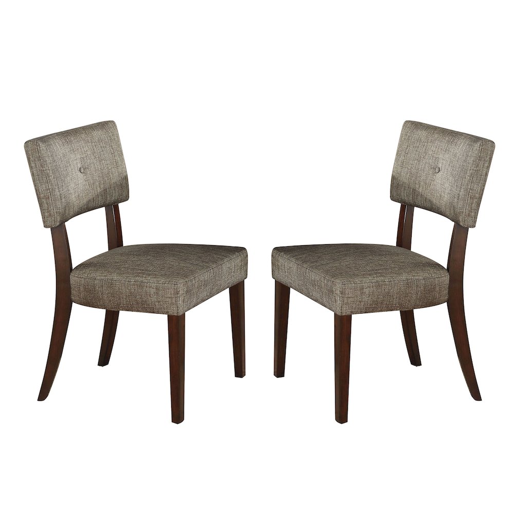 Simple Relax Dining Chair, Gray And Espresso. Picture 1
