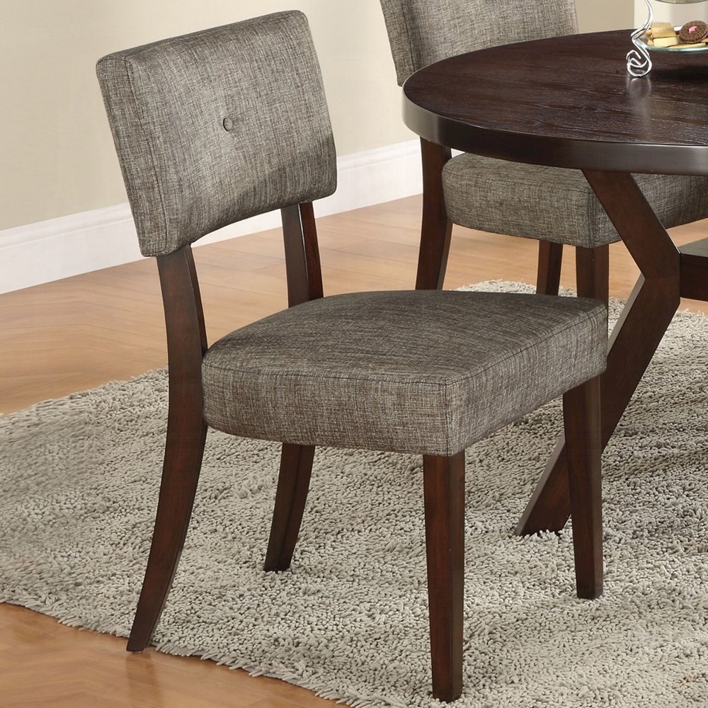 Simple Relax Dining Chair, Gray And Espresso. Picture 2