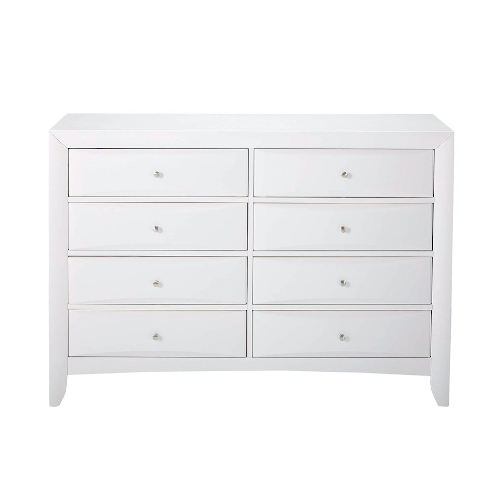 Wood Dresser with 8 Drawers In White. Picture 5