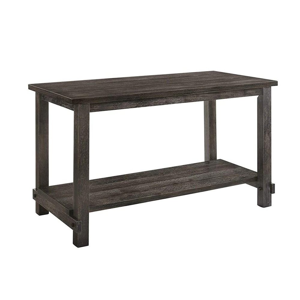 Rectangle Counter Height Table in Weathered Gray. Picture 1