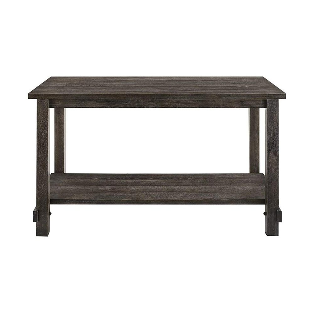 Rectangle Counter Height Table in Weathered Gray. Picture 4