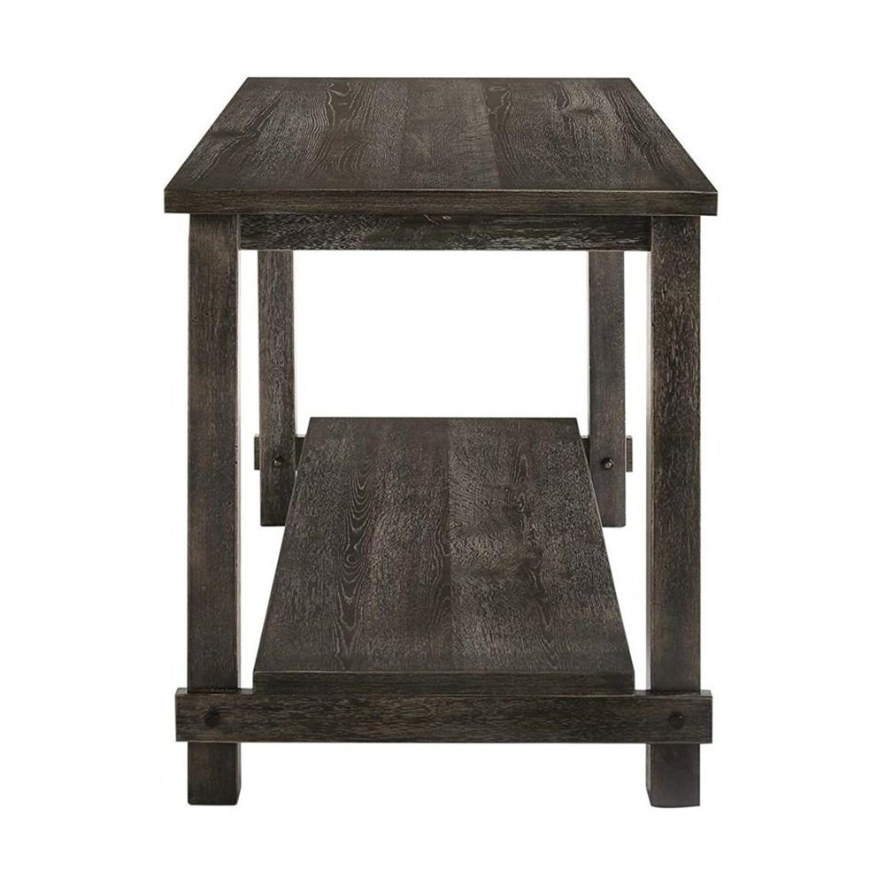 Rectangle Counter Height Table in Weathered Gray. Picture 5
