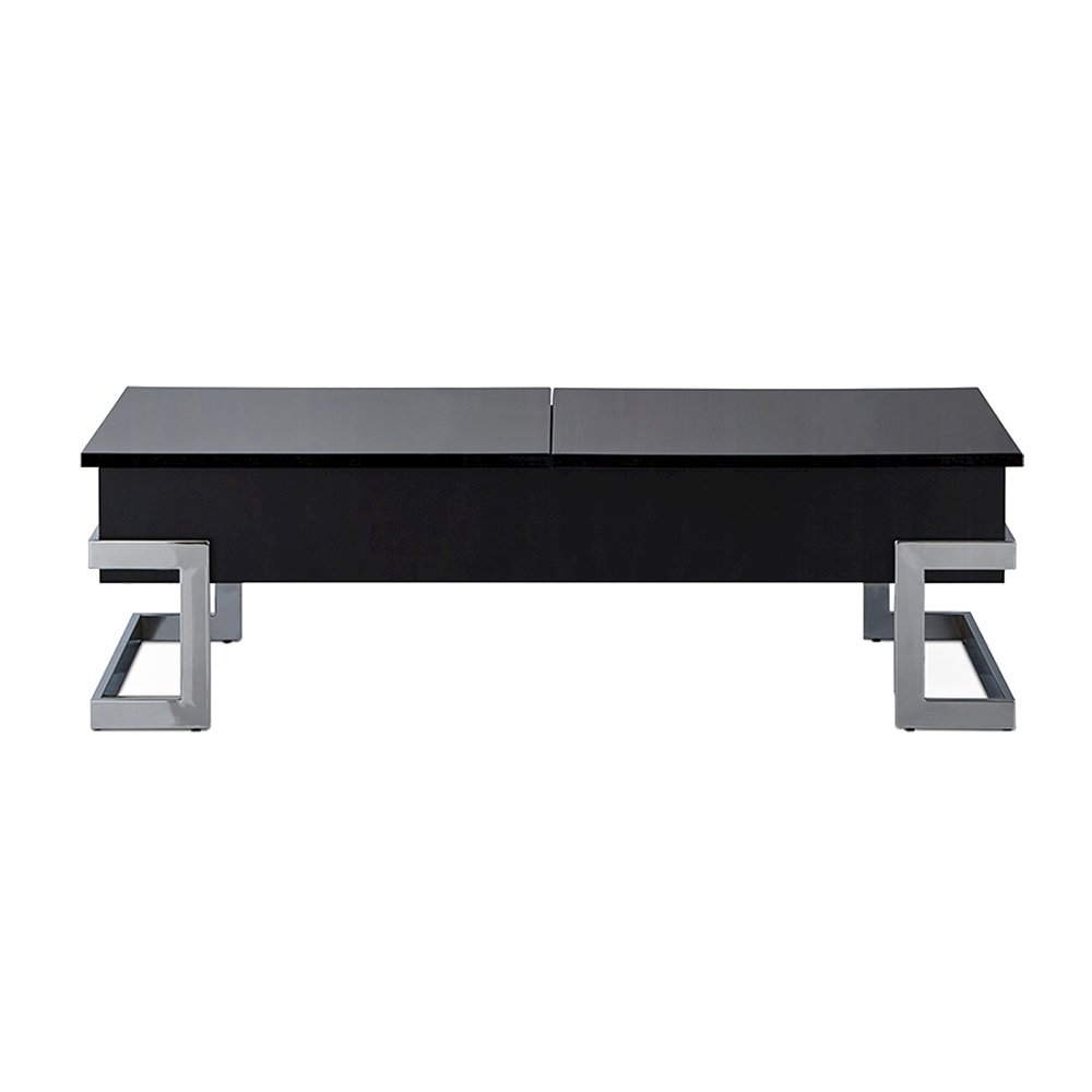 Lift Top Coffee Table with Metal Base in Black. Picture 4
