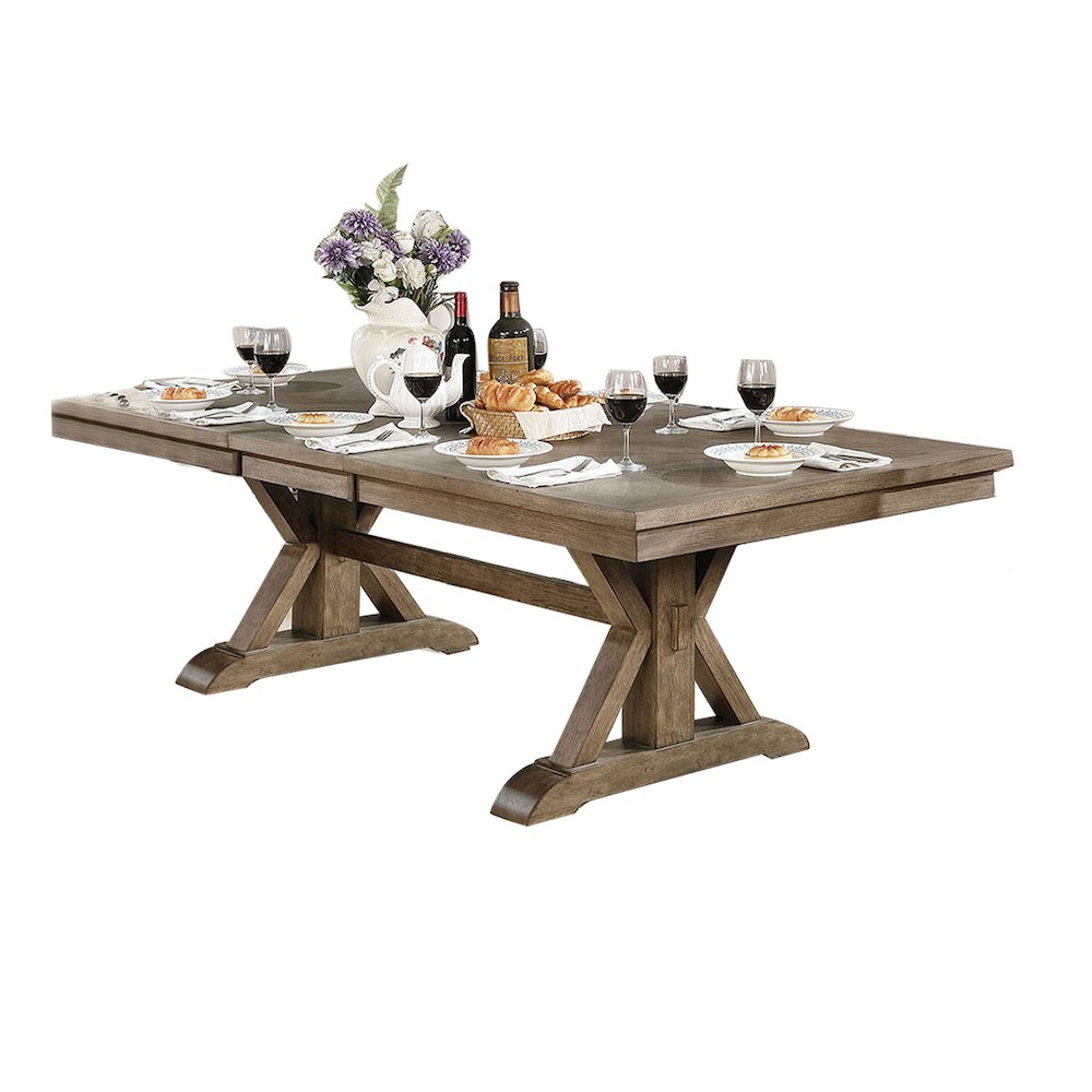 Rectangle Wood Dining Table in Light Oak Finish. Picture 1