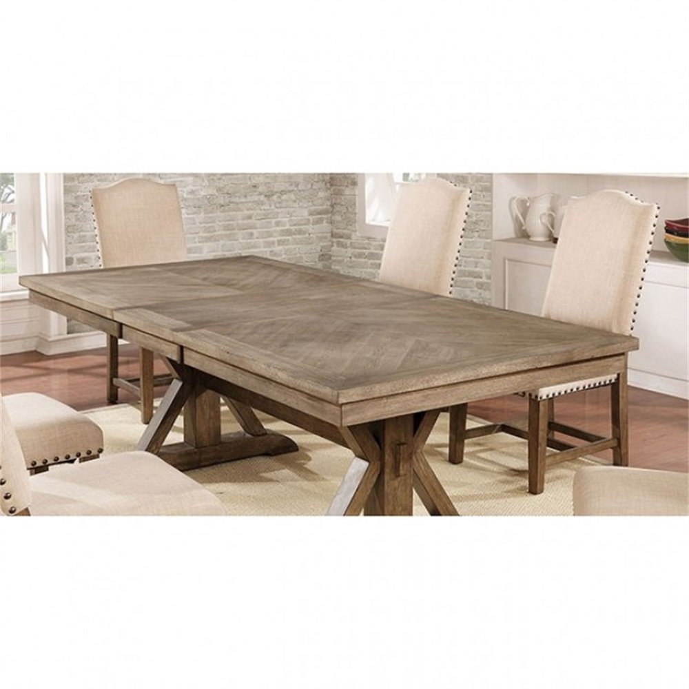 Rectangle Wood Dining Table in Light Oak Finish. Picture 4