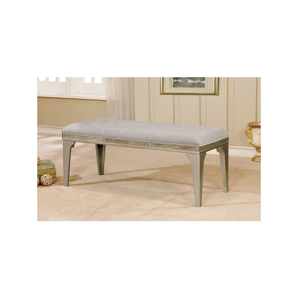Simple Relax Dining Bench, Silver/Light Gray. Picture 2