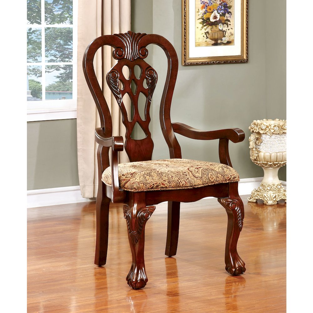 Simple Relax Dining Chair, Brown Cherry Set of 2. Picture 2