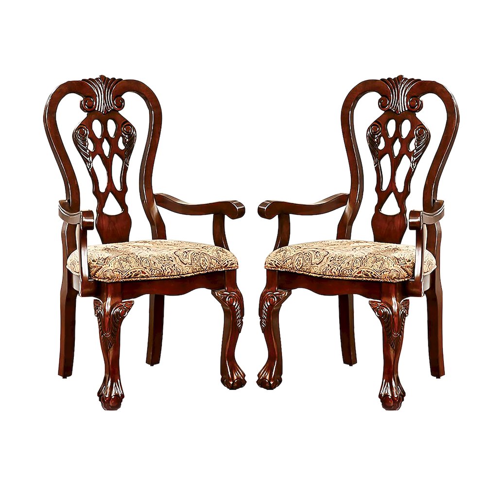 Simple Relax Dining Chair, Brown Cherry Set of 2. Picture 1