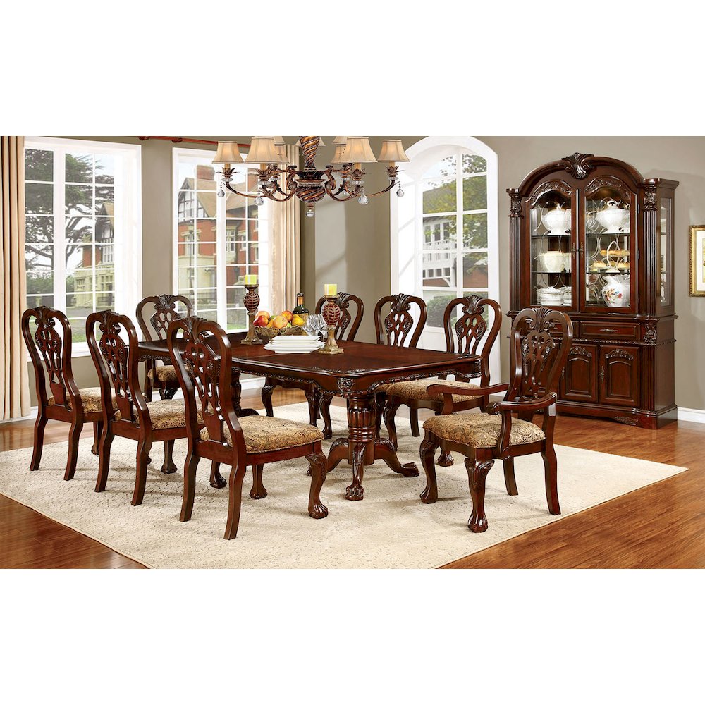 Rectangular Dining Table in Brown Cherry Finish. Picture 5