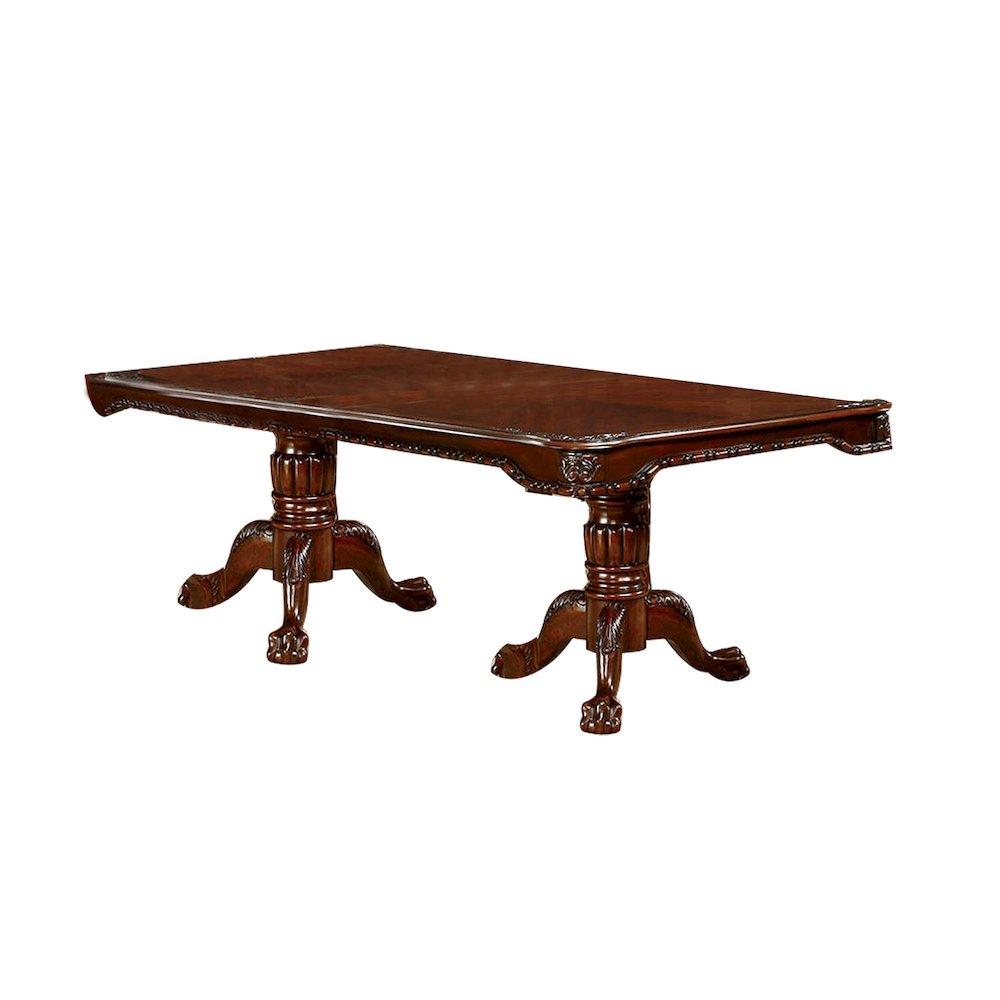 Rectangular Dining Table in Brown Cherry Finish. Picture 1