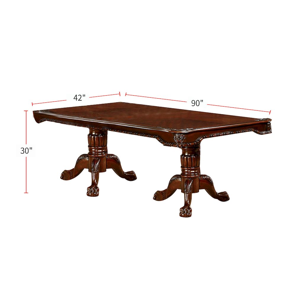 Rectangular Dining Table in Brown Cherry Finish. Picture 2