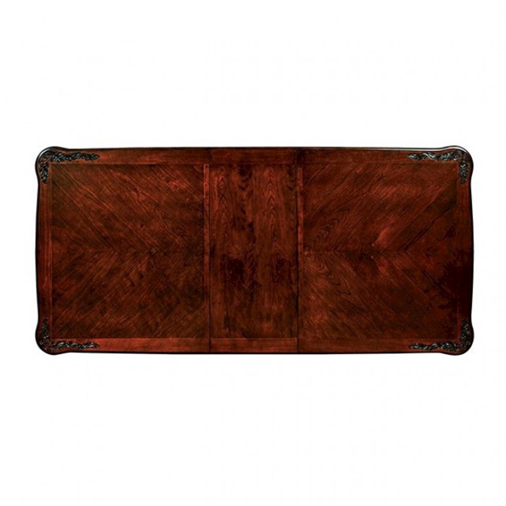 Rectangular Dining Table in Brown Cherry Finish. Picture 3
