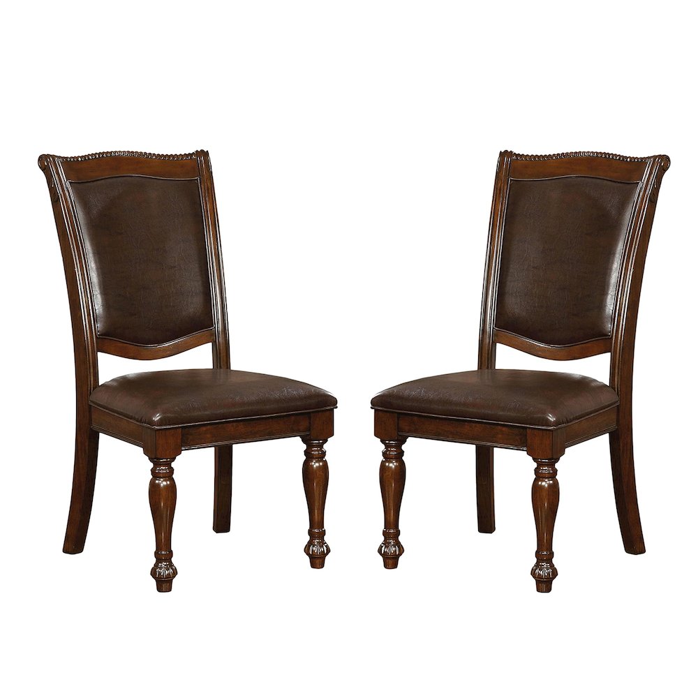 Simple Relax Dining Chair, Brown Cherry/Espresso Set of 2. Picture 1
