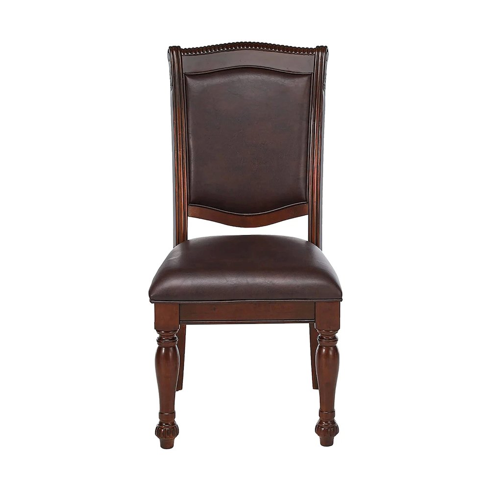 Simple Relax Dining Chair, Brown Cherry/Espresso Set of 2. Picture 4