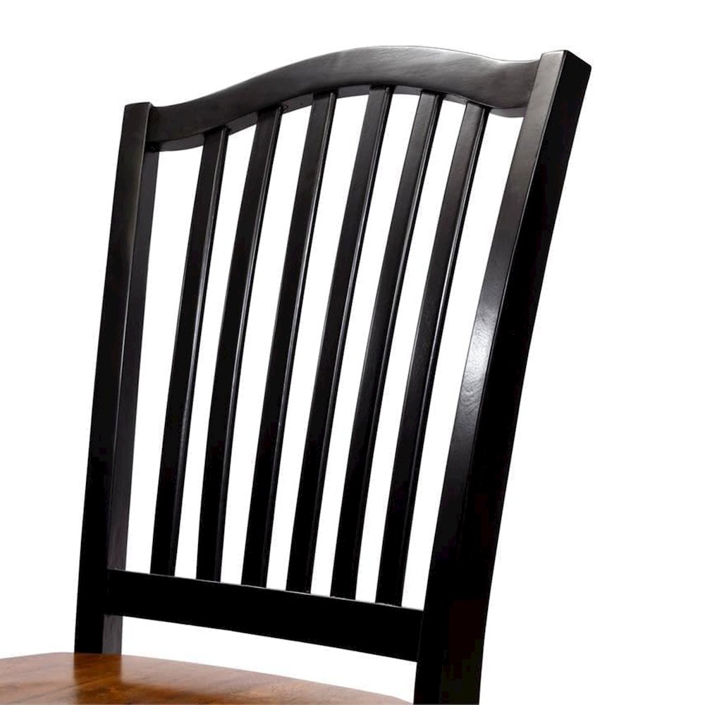 Simple Relax Dining Chair, Black, Antique Oak Set of 2. Picture 4