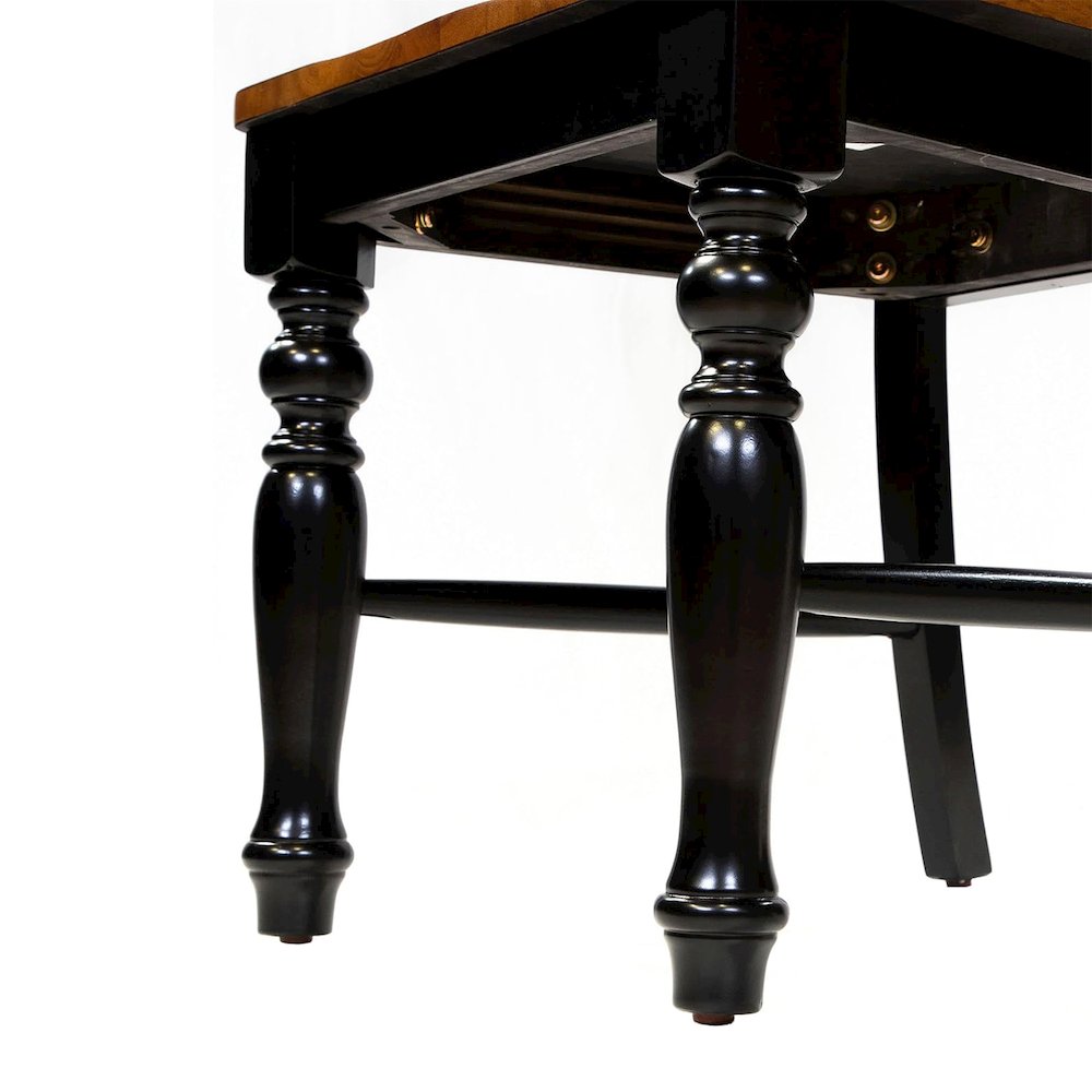 Simple Relax Dining Chair, Black, Antique Oak Set of 2. Picture 5