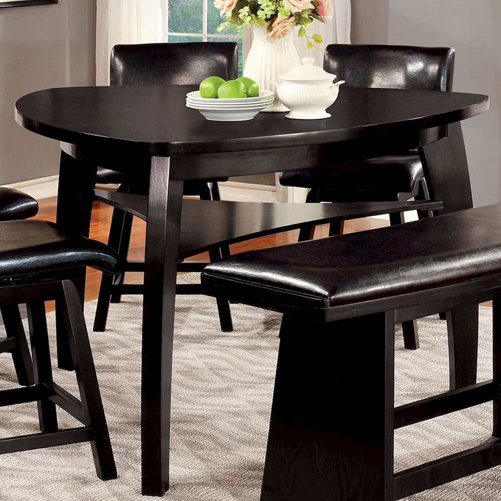 Wooden Counter Height Seating Table in Black Finish. Picture 2