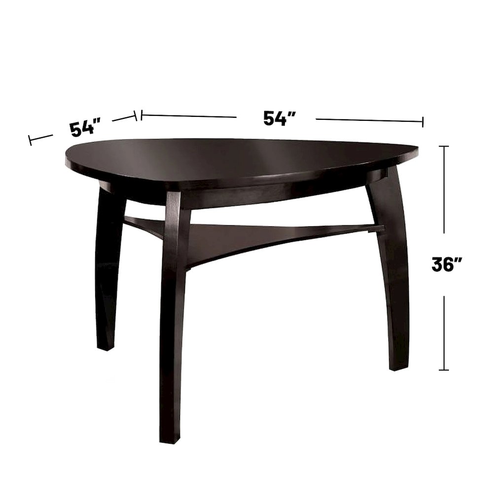 Wooden Counter Height Seating Table in Black Finish. Picture 5