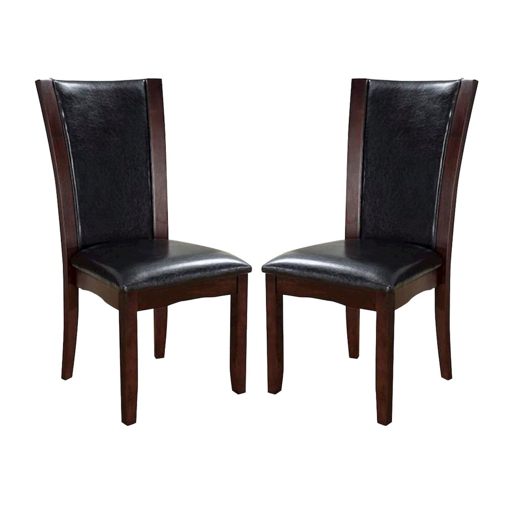 Simple Relax Dining Chair, Dark Cherry,Brown Set of 2. Picture 1