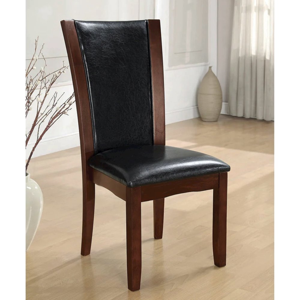 Simple Relax Dining Chair, Dark Cherry,Brown Set of 2. Picture 2