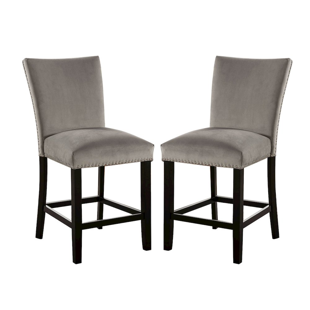 Simple Relax Dining Chair, Black, Light Gray Set of 2. Picture 1