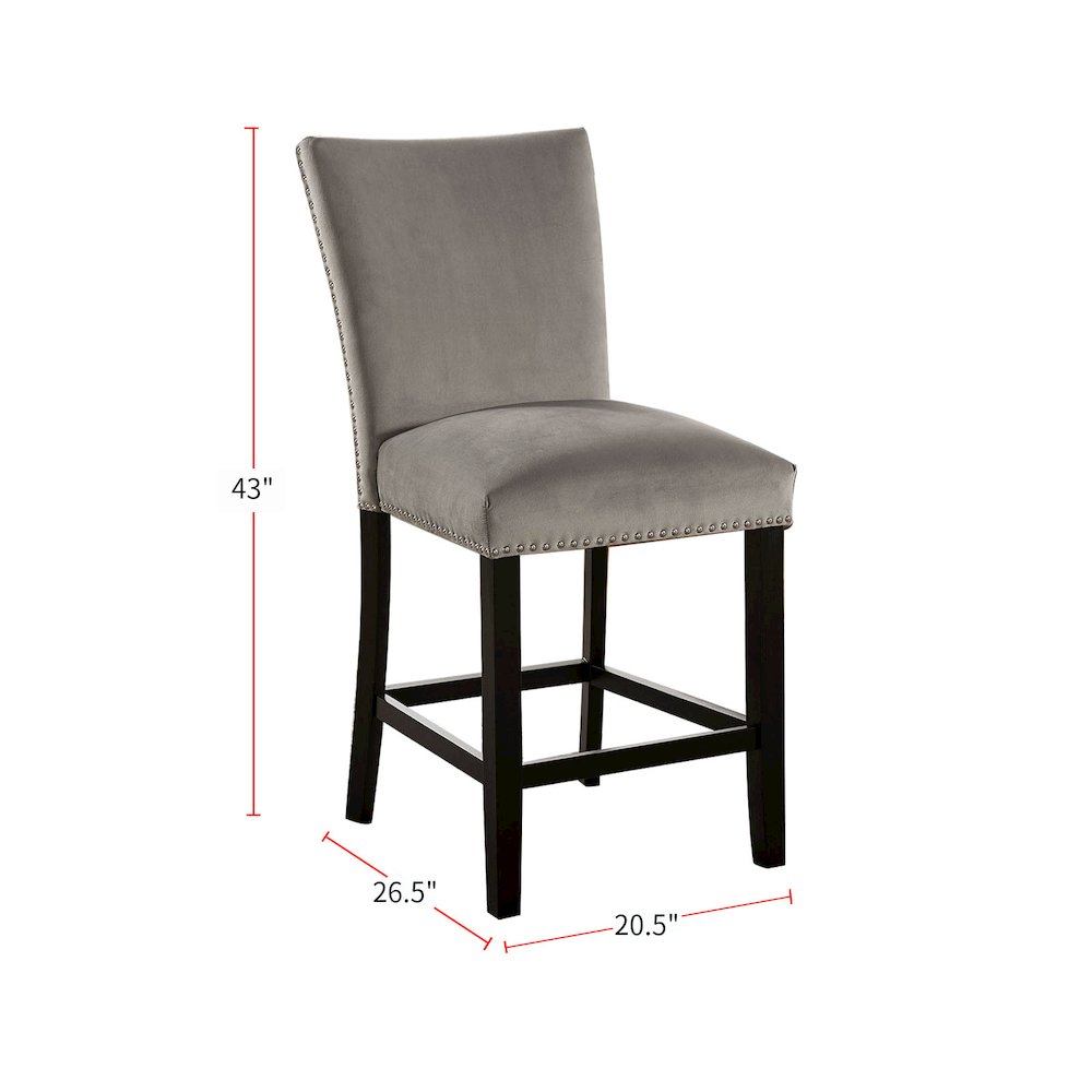 7 Piece Dining Table Set with Six Counter Height Chairs in White And Black. Picture 4