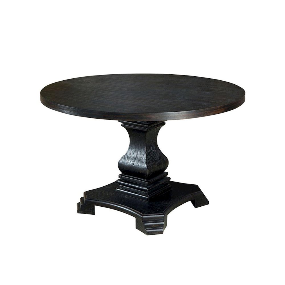 Wooden Dining Table in Antique Black Finish. Picture 1