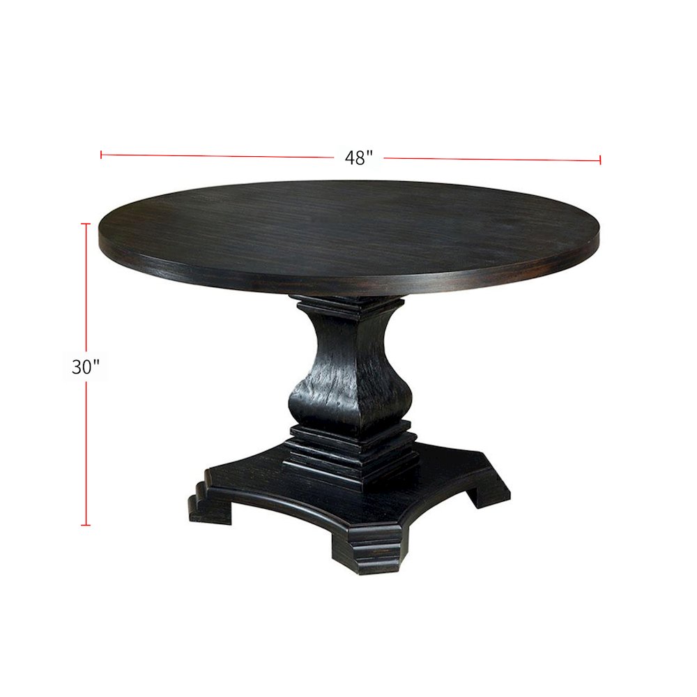 Wooden Dining Table in Antique Black Finish. Picture 4