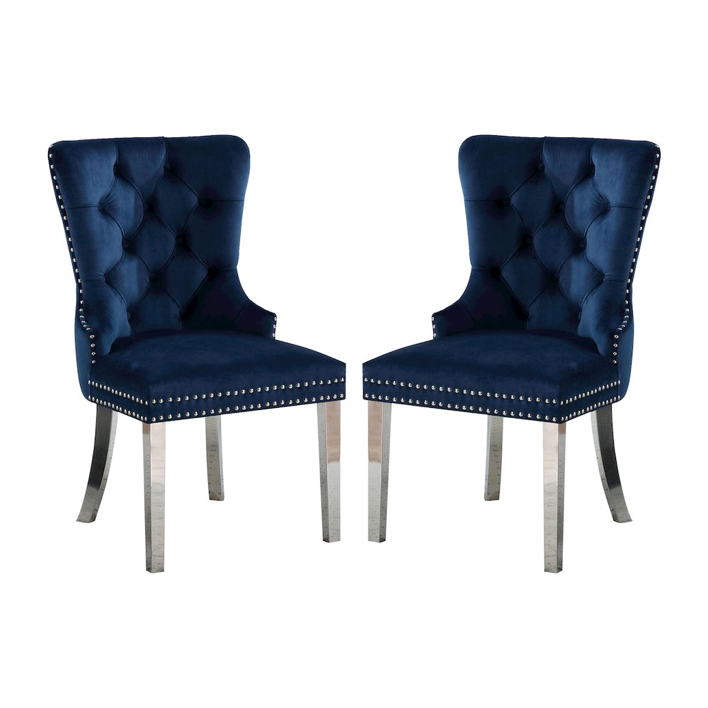 Simple Relax Dining Chair, Blue Set of 2. Picture 1