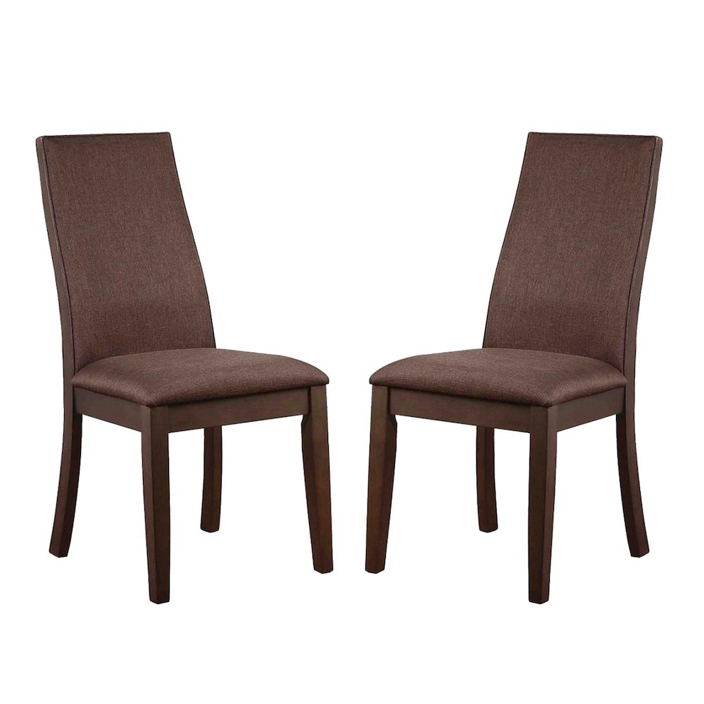 Set of 2 Dining Side Chairs in Cocoa Brown. Picture 1