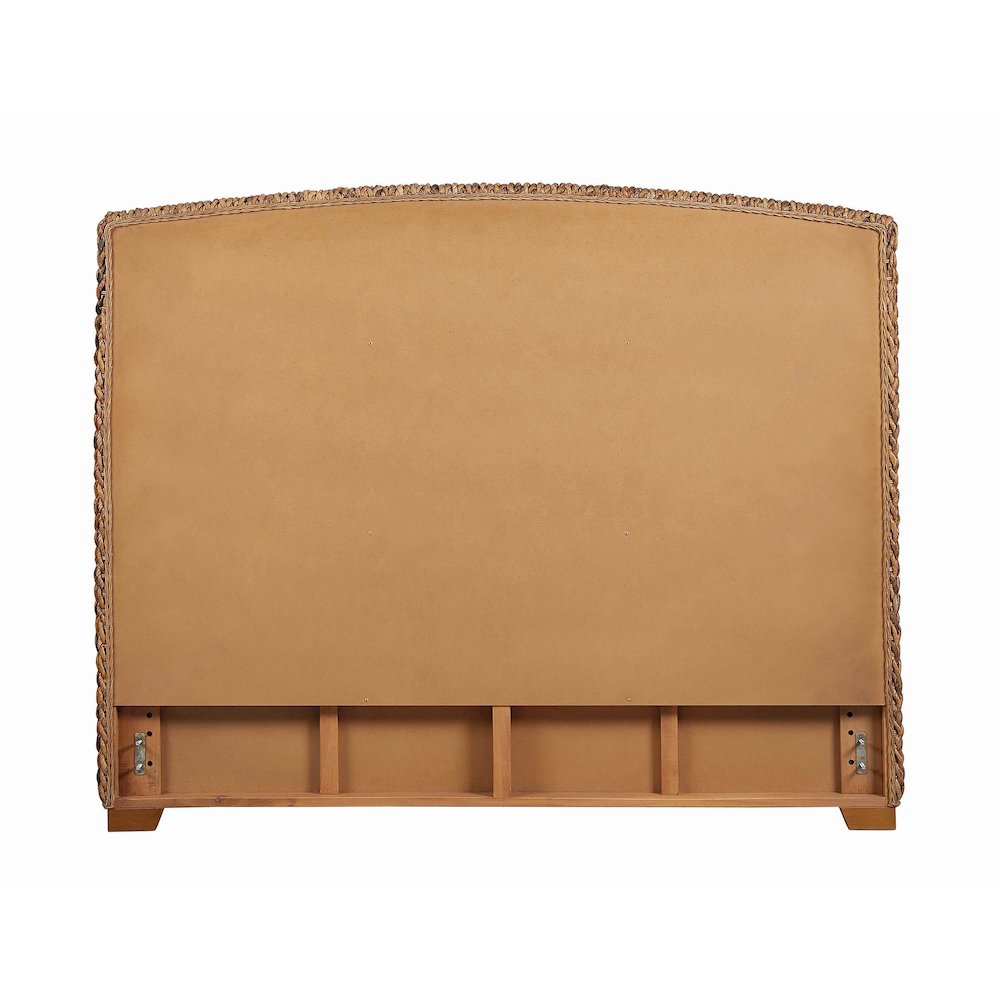 Eastern King Hand-Woven Banana Leaf Bed, Amber. Picture 4
