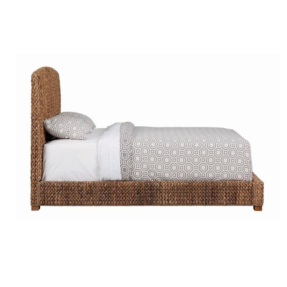 Eastern King Hand-Woven Banana Leaf Bed, Amber. Picture 5