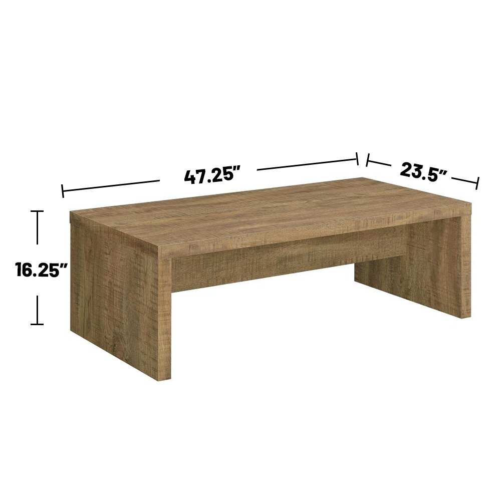 Rectangular Wood Coffee Table in Mango Finish. Picture 3