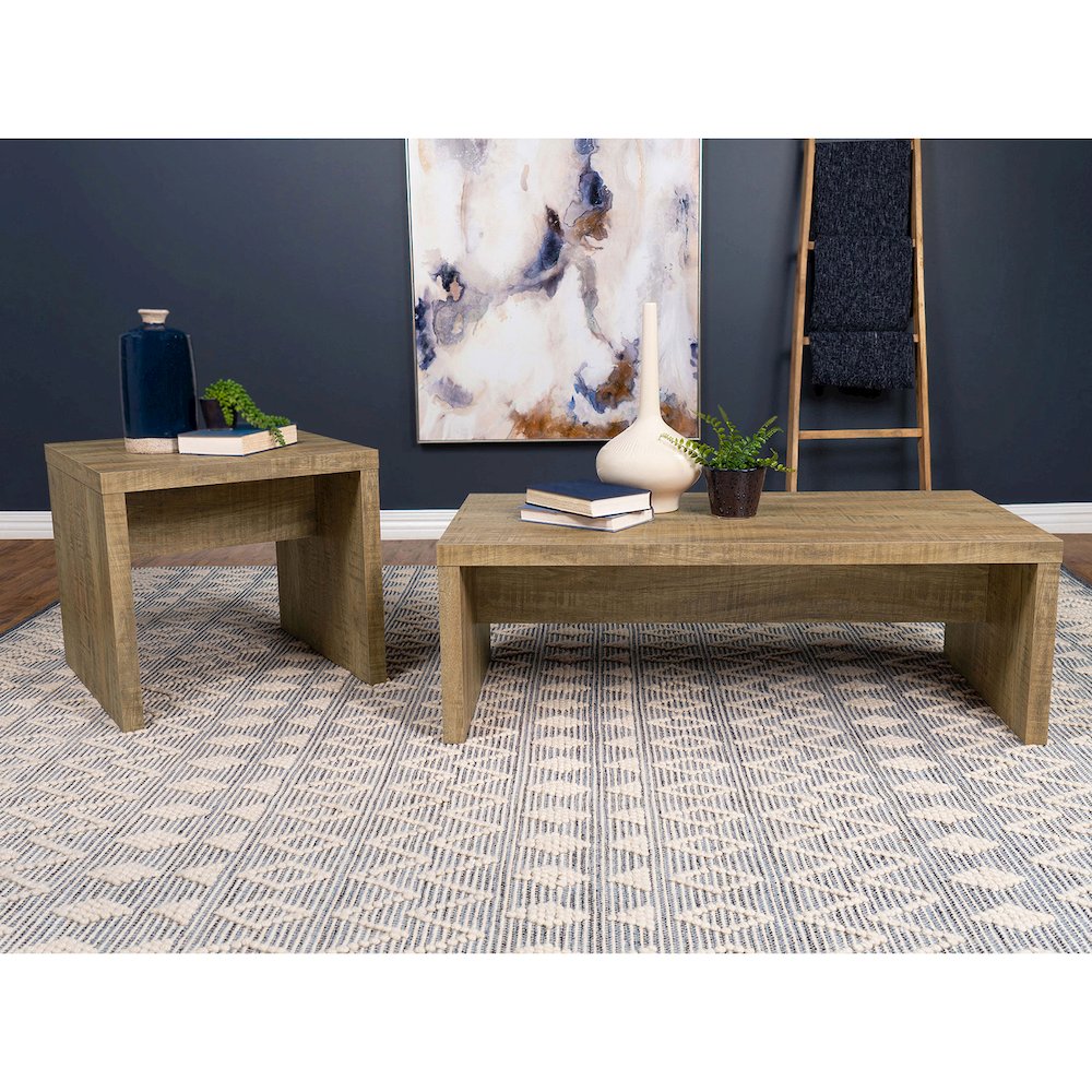 Rectangular Wood Coffee Table in Mango Finish. Picture 5
