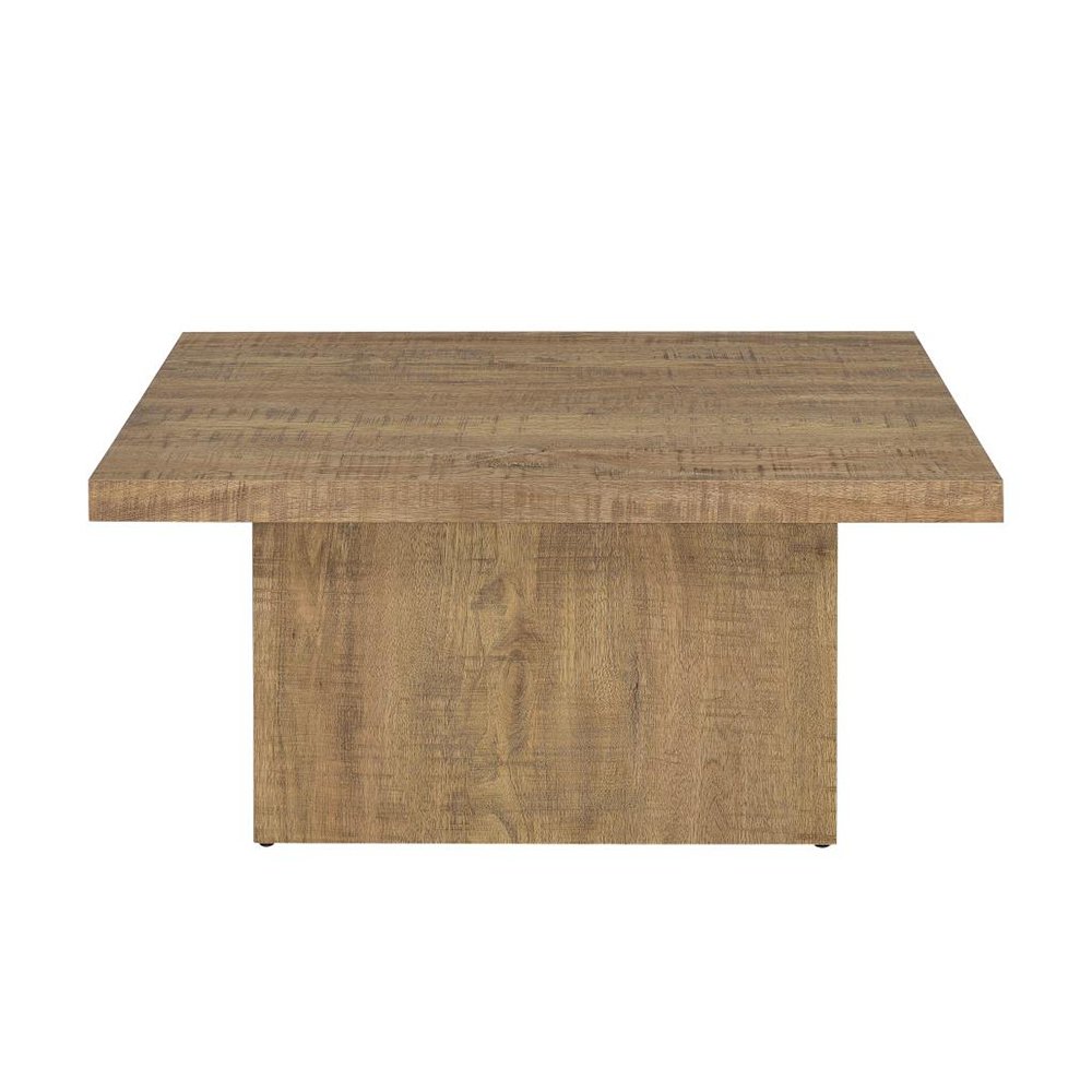 Square Engineered Wood Coffee Table in Mango. Picture 1