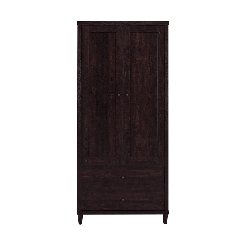Tall Cabinet With Drawers, Rustic Tobacco. Picture 1