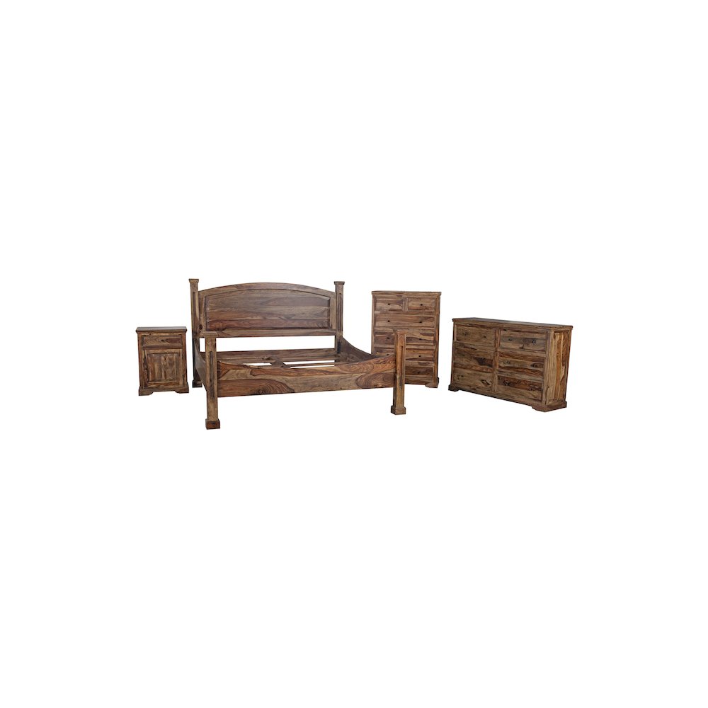 Porter Designs Taos Solid Sheesham Wood Dresser, Brown. Picture 6