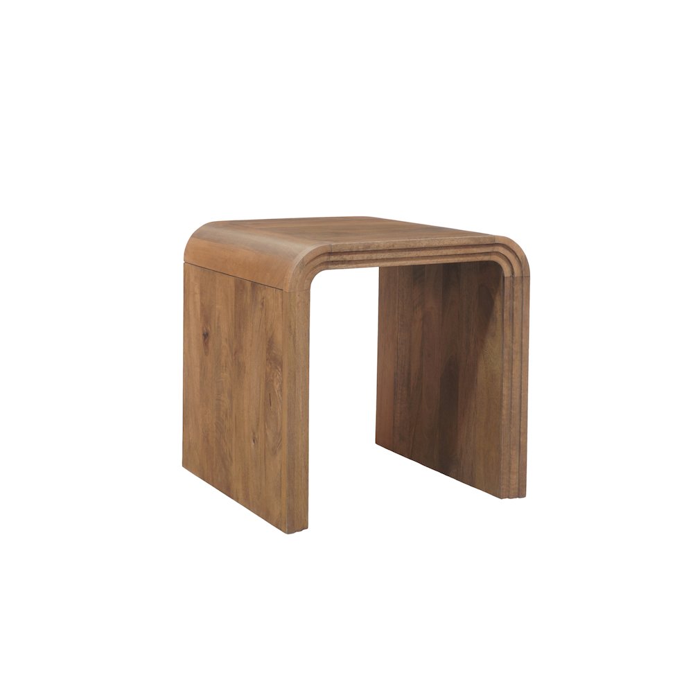 Palencia Solid Mango Wood End Table, Natural. Picture 6