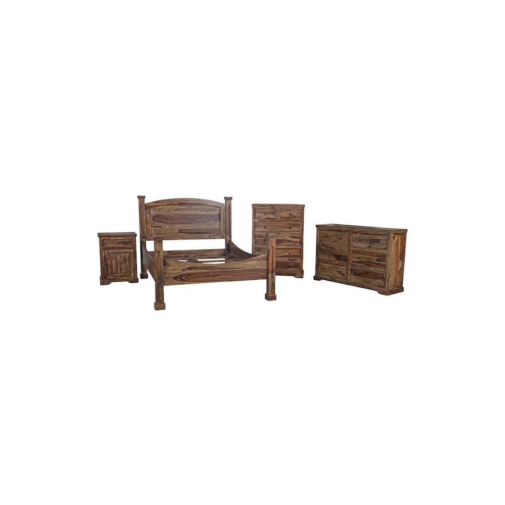 Porter Designs Taos Solid Sheesham Wood Dresser, Brown. Picture 7